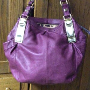 B Makowsky burgundy Leather satchel